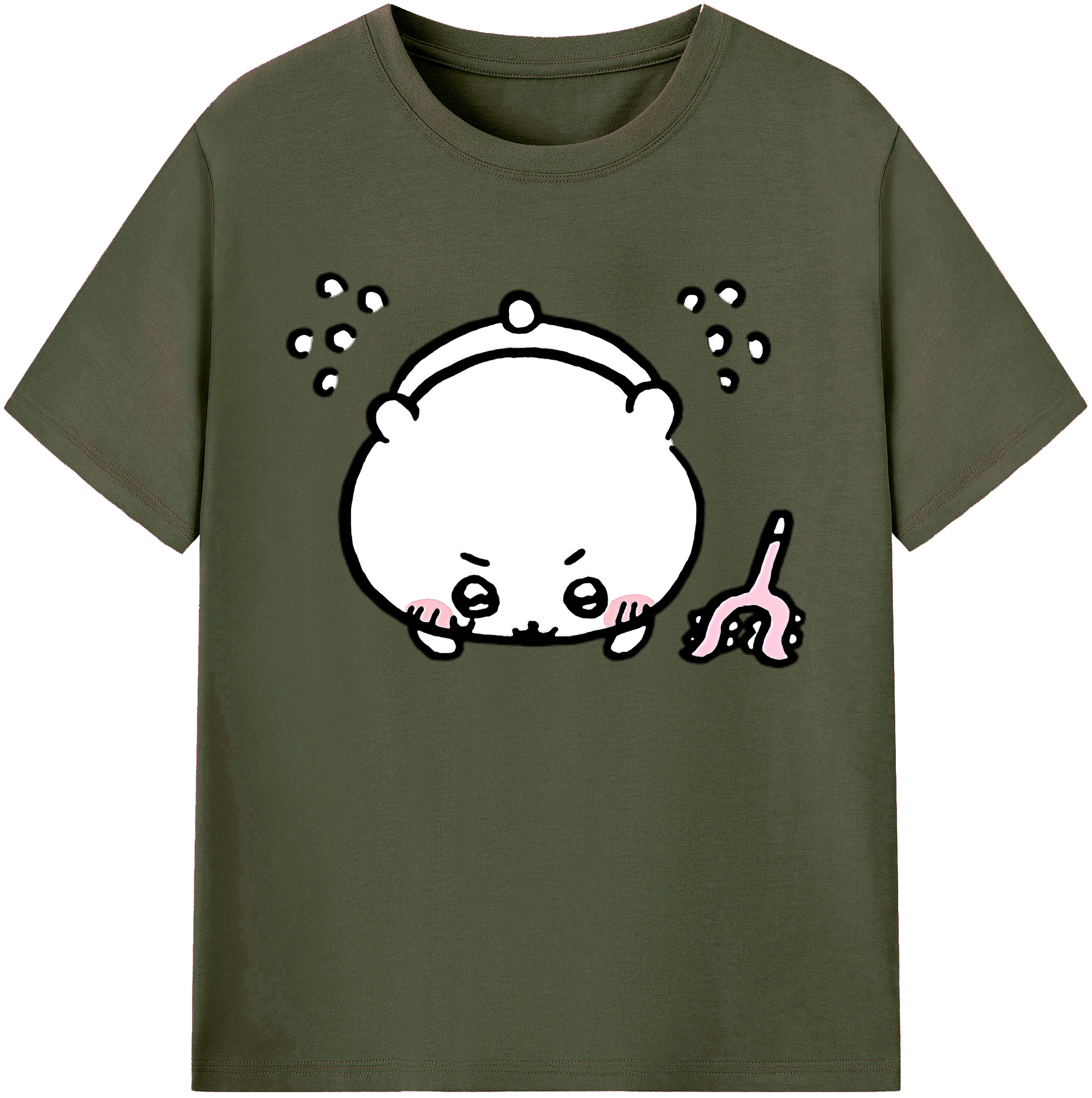 （画像用） ちいかわ ちいかわ Chii-kawa chiikawa 綿100％ メンズ半袖Tシャツ｜肌触りやわらか＆通気性